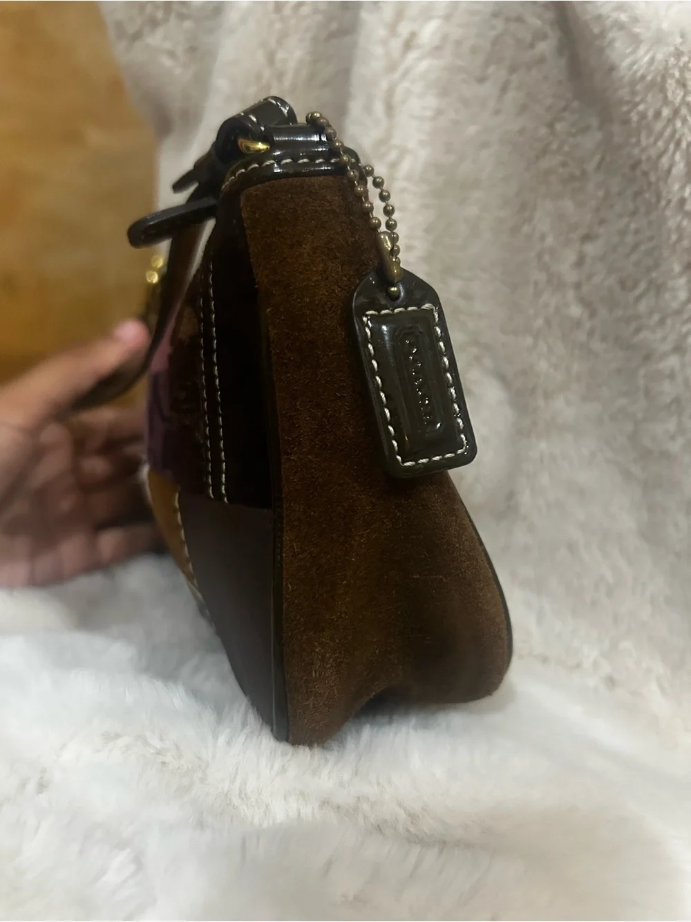 Coach Y2K Purple Patchwork Demi ShoulderBag 7071